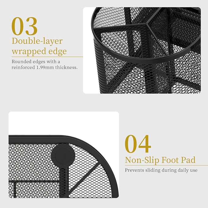 SUPEASY Mesh Desk Organizer, Desk Organizers and Accessories, Pen Holder - Image 6