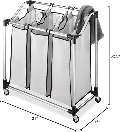 Whitmor Chrome Laundry Sorter - Image 5