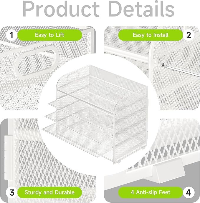 Cawukege 2 Pack 5 Tier Paper Organizer, Letter Tray - Image 4