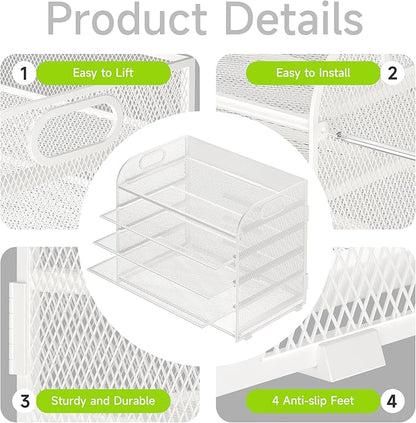 Cawukege 2 Pack 5 Tier Paper Organizer, Letter Tray - Image 4