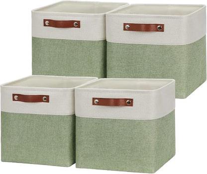 HNZIGE Fabric Cube Storage Baskets Bins Cube Baskets 11x11, Foldable Storage by HNZIGE