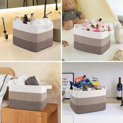 Storage Basket for Organizing, Woven Baskets for Storage, Rectangle Decorative - Image 6