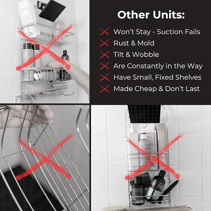 Rust Resistant Hygienic Shower Caddy – Hanging Bathroom Organizer - Image 4