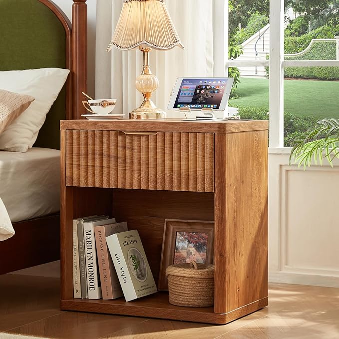 LEYAOYAO Fluted Farmhouse Nightstand Set of 2 - Image 5