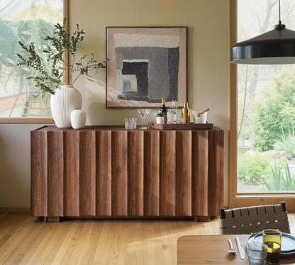 win2win 61.7" Fluted Sideboard Buffet Cabinet - Image 7