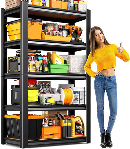 71.2" H Garage Shelving Heavy Duty Storage Shelves, Metal Adjustable Shelving by AOAORGG