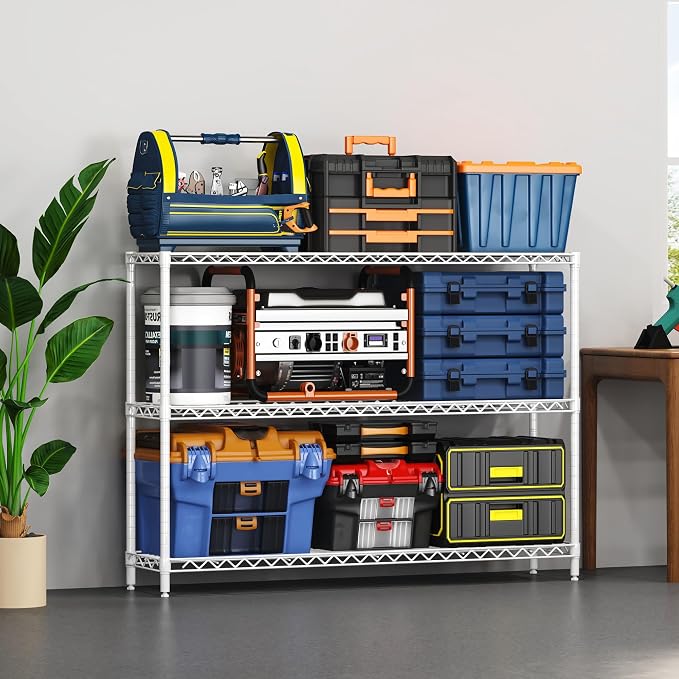 Homeiju 3-Shelf Storage Rack, Heavy Duty - Image 6