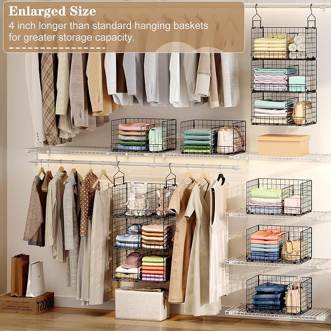 Sonyabecca 3-Tier Extra Large Closet Hanging Organizer - Image 3
