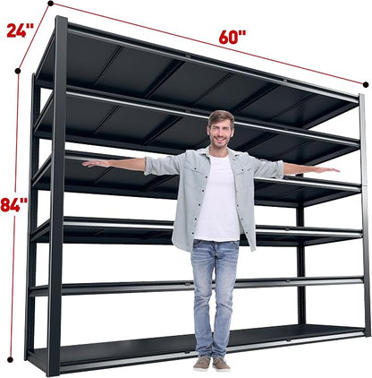 REIBII 84“H Garage Shelving Heavy Duty Storage Shelves 3500 LBS Adjustable - Image 3