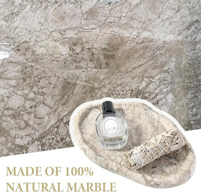 Koville Marble Vanity Tray for Bathroom, Cloud Shape Stone Key Tray | 10" x 7" - Image 4