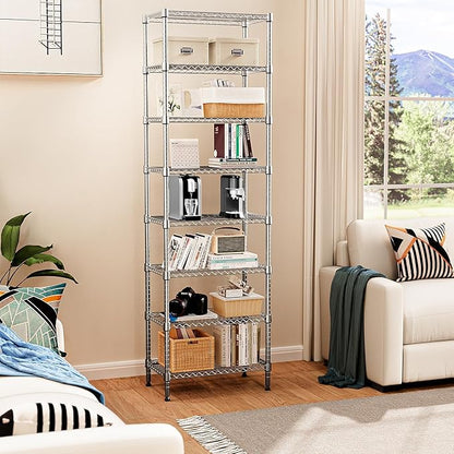 8 Tier 2000 lbs Storage Rack Metal Wire Shelving Unit, Storage Standing Shelf - Image 9