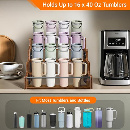 4-Tier Liquor Bottle Display Shelf, Coffee Syrup Rack Organizer, Water Bottle - Image 6