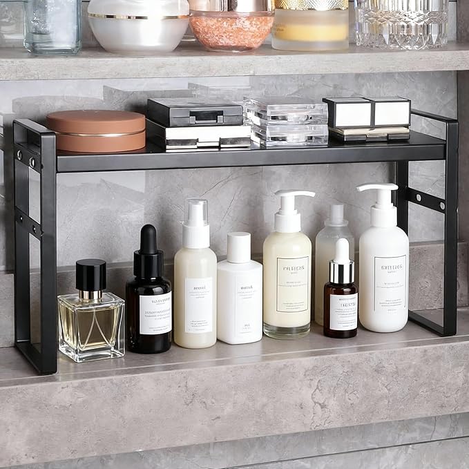 Expandable Narrow Medicine Cabinet Organizer Shelves Wide 3.58”, Metal Counter by EarondLabProducts