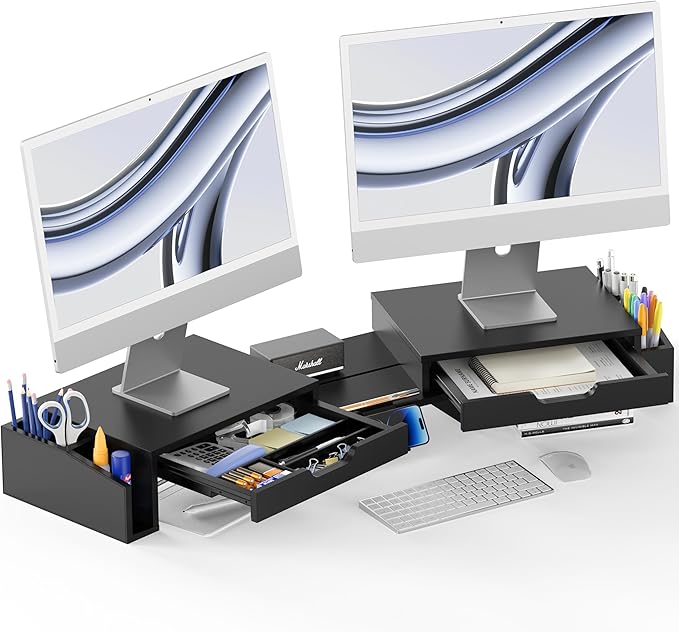 Simple Houseware Desk Dual Monitor Stand Riser by SimpleHouseware