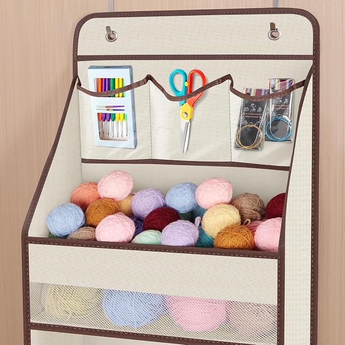 Univivi 5-Shelf Fabric Door Storage Over Door Hanging Organizer - Image 4