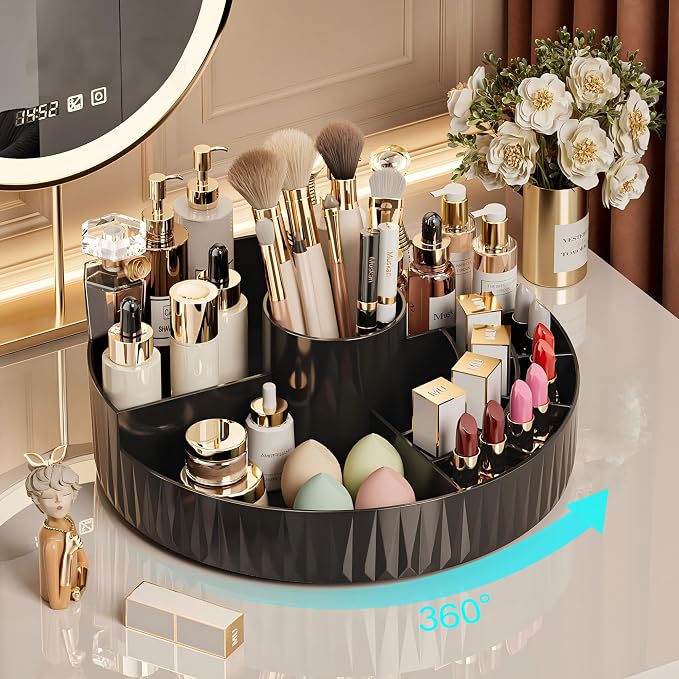 360° Rotate Makeup Organizer, Countertop Skincare Organizer, Large Capacity - Image 9