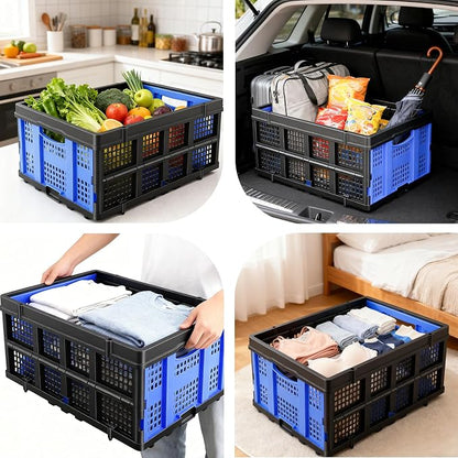 PMMJ 55L Collapsible Crate for Storage, 22”L x 15.8”W x 10.2”H, Heavy Duty PP - Image 7