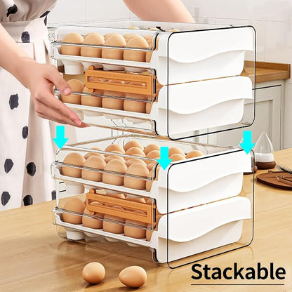 JOYZAN Egg Holder for Fridge 60 Count Large Capactity Egg Storage Container for - Image 4