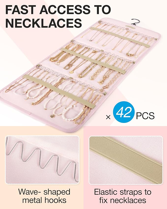 BAGSMART Hanging Jewelry Organizer Storage Roll - Image 2