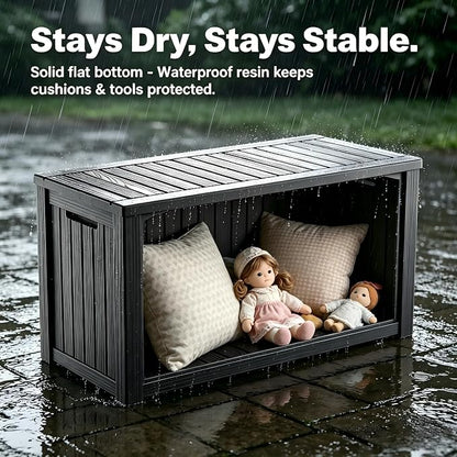 180 Gallon Outdoor Storage Box Waterproof, Large Resin Deck Box - Image 7