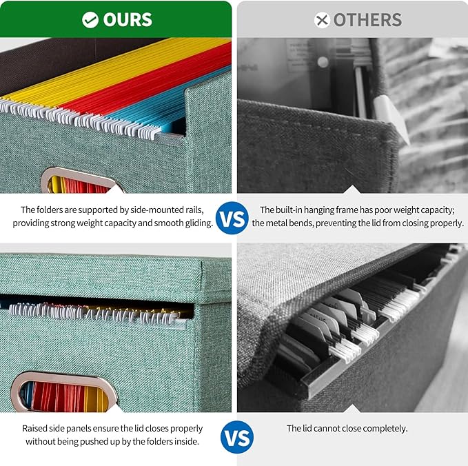 2 Pack Hanging File Folders Organizer - Image 3