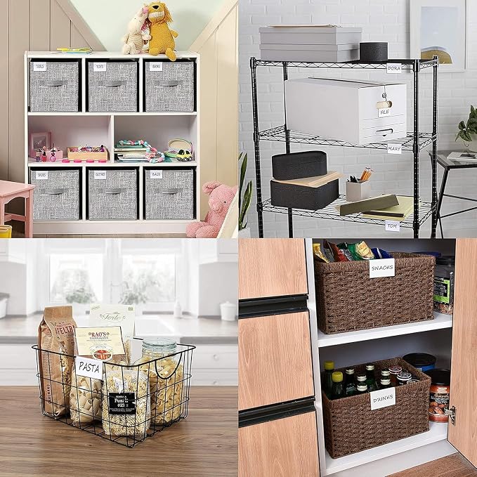 120PCS Basket Bin Labels Clip On, ChanQnTon Clear Plastic Label Holders - Image 5
