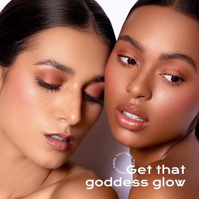 Color Nymph 3 Colors Contour Blush Highlighter Makeup Palette, Travel Size Make - Image 7