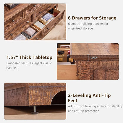 T4TREAM Farmhouse 7 Drawers Dresser - Image 5
