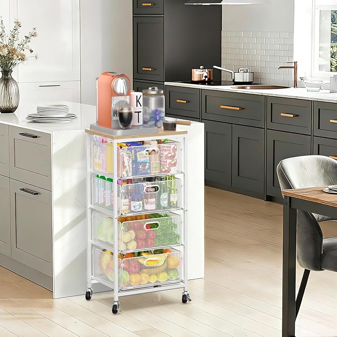 SUNALLY Rolling Kitchen Cart - Image 5