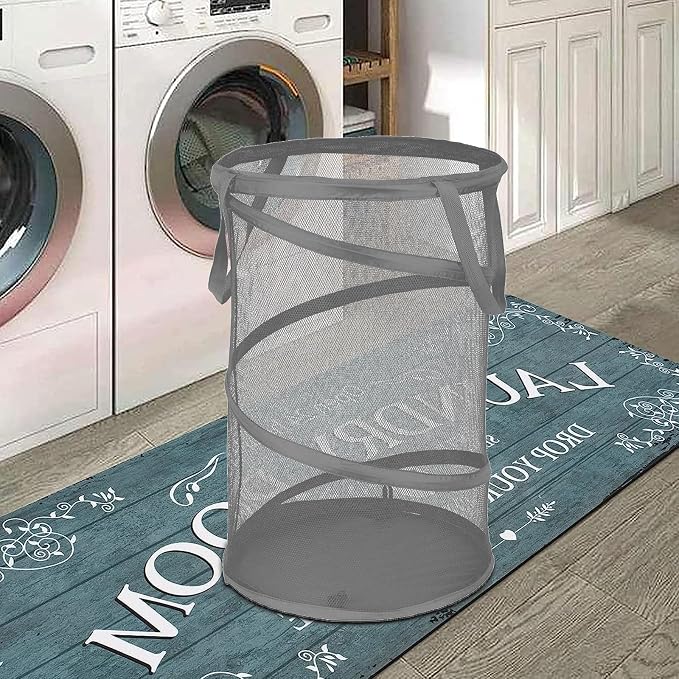BATTOO Collapsible Laundry Baskets, Foldable Mesh Pop Up Hamper, Portable - Image 4