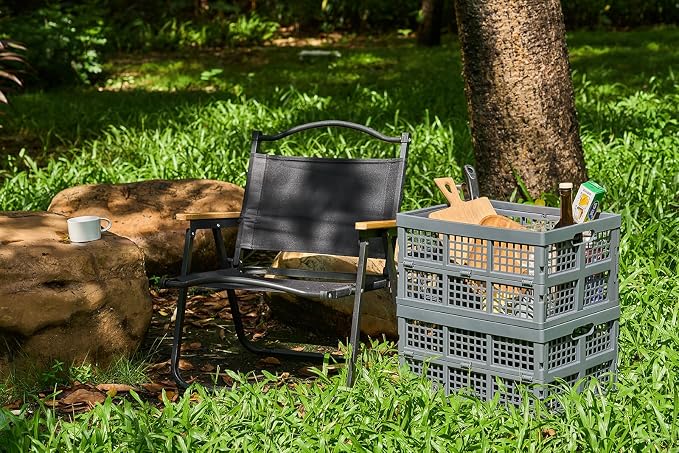 3-Pack Plastic Collapsible Storage Crates-30L, Foldable Plastic Crates - Image 8