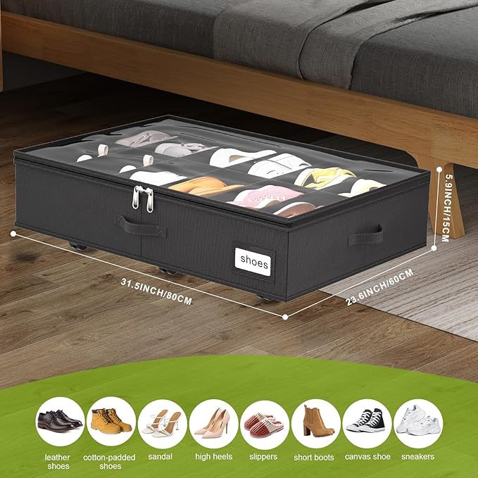 homyfort Under Bed Shoe Storage - Image 2