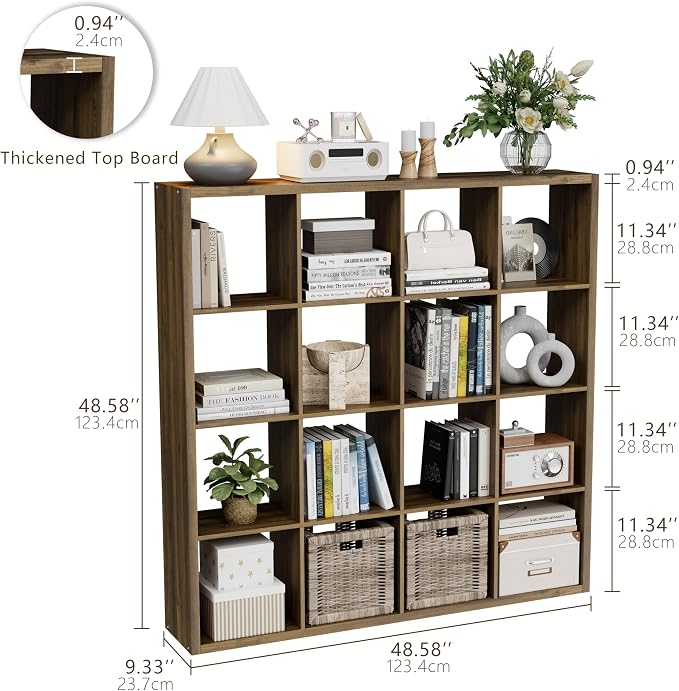 VDNEND Cube Storage Organizer Bookcase, Decorative 11 inch Open Back Cubical - Image 2