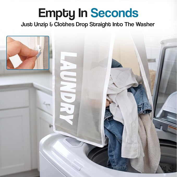 Hanging Laundry Hamper Bag for Closet – Space Saving hanging basket - Image 4
