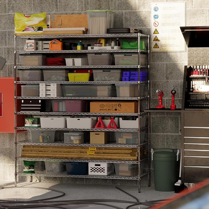 24" Deep x 72" Wide x 86" Height Wire Shelving Kit | 10-Tier | NSF Commercial - Image 6