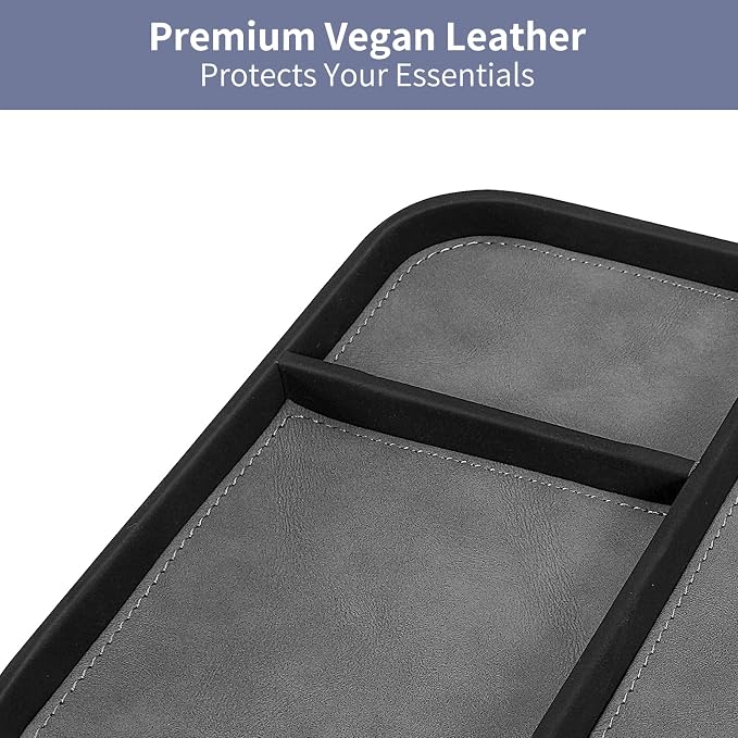 SITHON Valet Tray Trendy Organizer, Premium PU Leather Stylish and Organized - Image 6