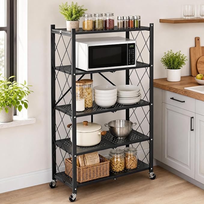 5-Tier Foldable Storage Shelves - Image 4