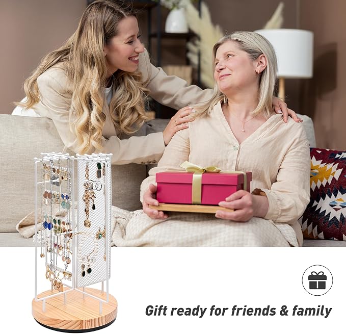 ProCase Rotating Jewelry Organizer Stand Earring Holder Organizer - Image 8