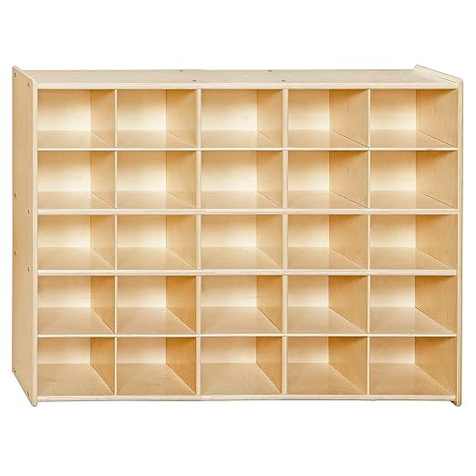 Contender 25 Cubby Birch Plywood Tray Storage Cabinet, Office and Homeschool - Image 4