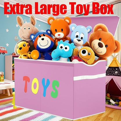 YOLOXO Toy Box Chest, Collapsible Sturdy Storage Bins - Image 2