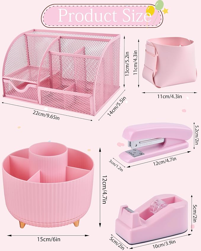 Pink Desk Accessories and Organizers - Image 5
