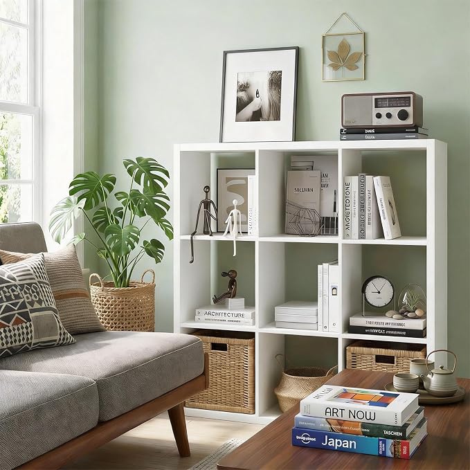 CTESNE【Wooden Thick Frame 9 Cube Storage Organizer Shelf - Image 2
