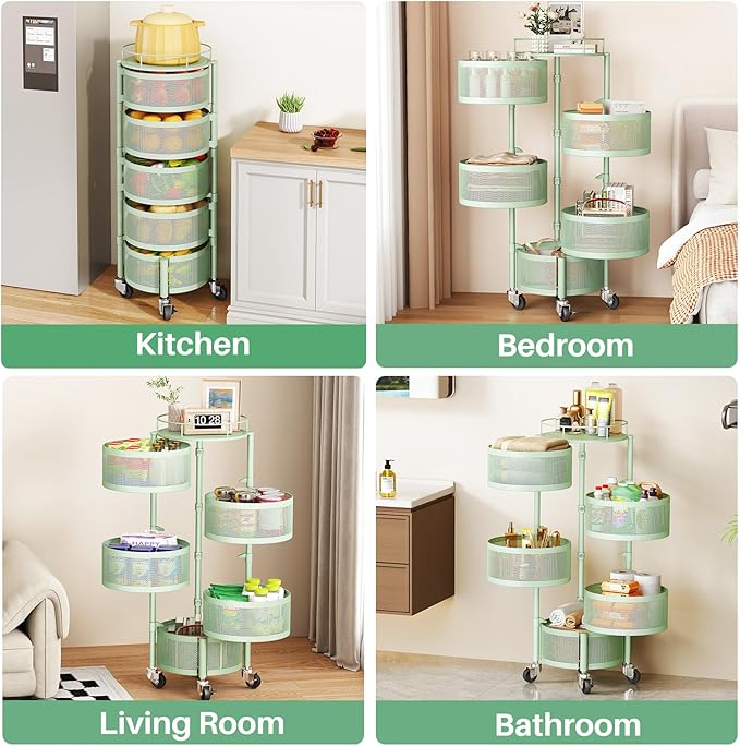 SAYZH 5 Tier Fruit Vegetable Basket Stand - Image 5