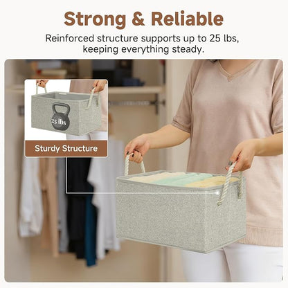 StorageWorks Storage Baskets for Shelves, Foldable Fabric Closet Storage Bins - Image 6