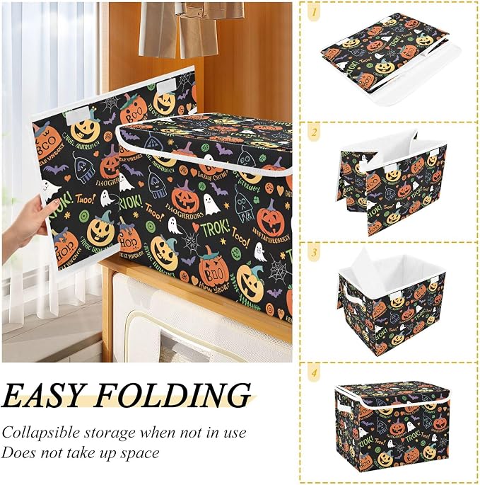 Halloween Ghost Pumpkin Ghosts Storage Bins - Image 4