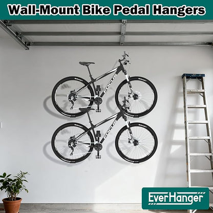 EVERHANGER Wall Mount Bike Pedal Hanger, Heavy-duty Garage Bike Rack, - Image 7