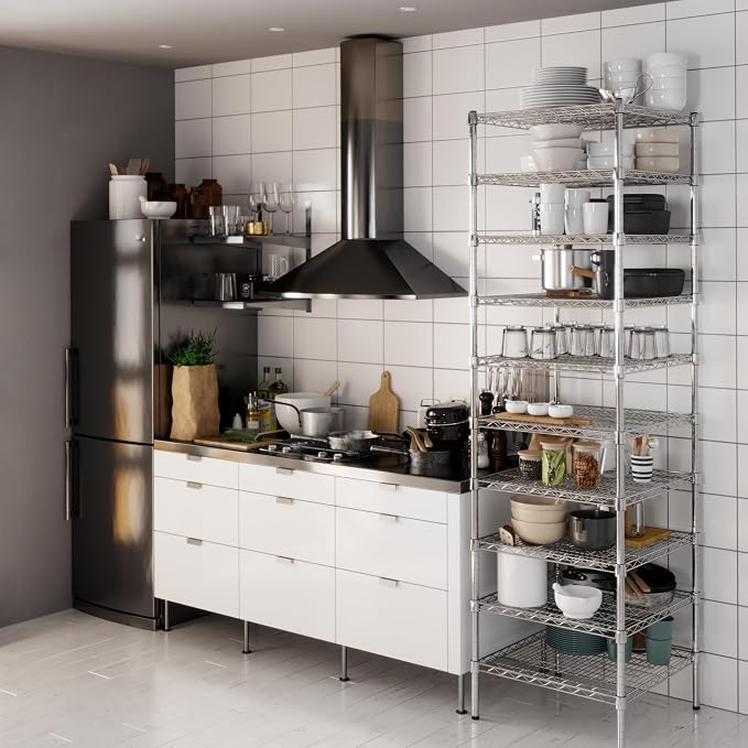 24" Deep x 24" Wide x 86" Height Wire Shelving Kit | 10-Tier | NSF Commercial - Image 6