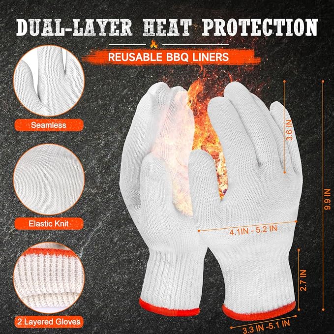 ANBOSON BBQ Gloves, Disposable BBQ Gloves Heat Resistant Cooking | Disposable - Image 6