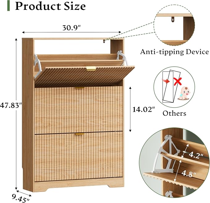 Xixini Shoe Storage Cabinet for Entryway - Image 2