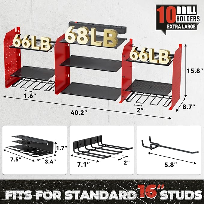 Upgrade Large Power Tool Organizer Wall Mount - Image 3
